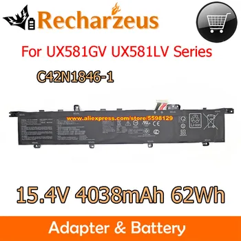 Autentic 15.4 V 62Wh Li-Polimer Baterie C42N1846-1 Pentru ZenBook Pro UX581 UX581GV UX581GV-BP9901U UX581GV-XB94T UX581GV-H2003T