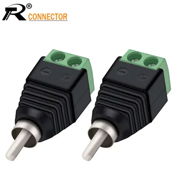 10buc Phono RCA Male Plug AV Terminal cu Șurub Conector Solderless Convertor Audio-Video cabluri Conectori Adaptor
