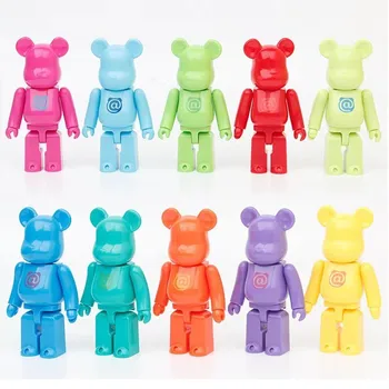 10buc Bearbrick Urs@Caramida Figurine de Urs 11cm PVC Model Cifre DIY Vopsea de Păpuși pentru Copii Jucarii Copii, Cadouri de Ziua de nastere