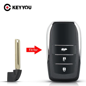 KEYYOU 10buc Smart Key Blade Fob Introduceți Cheia de Urgență se Potrivesc Netăiat Pentru Toyota Camry Avalon RAV4 Prius C Corolla 2012 - 2015 Cheie de Masina