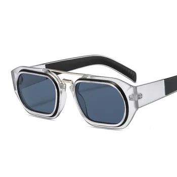 Noua Moda Suqare ochelari de Soare Femei Bărbați Scut de Lux de Designer de Brand de PC Colorate Cadru Degradeuri Lentile de Călătorie Ochelari de Soare