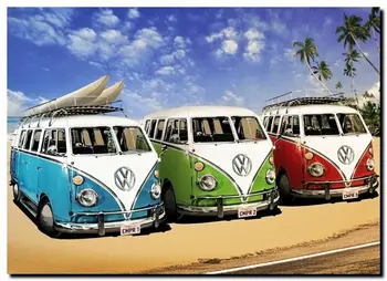VW Camper / Combi / Kombi Van Retro - Calitate Panza de Arta de Imprimare Poster 12x8inch; Canvas Postere si Printuri decor mural
