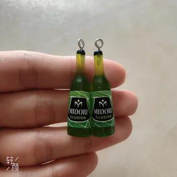 10buc/pack 3D Alcool Sticla de Bere Rășină Farmece pentru Cercei DIY Bijuterii Accesorii