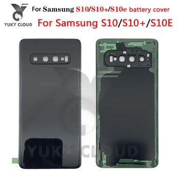 SAMSUNG Spate Capac Baterie s10 Geam Carcasa Pentru Samsung Galaxy S10 G973 S10 Plus G975 S10E din Spate Caz de Sticlă