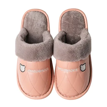 Femei Papuci Flip-Flops Pantofi Cald Iarna Non-alunecare de Tăcerea Interioară Plat Platforma de Moda Scurt de Pluș Casual Confortabil Diapozitive