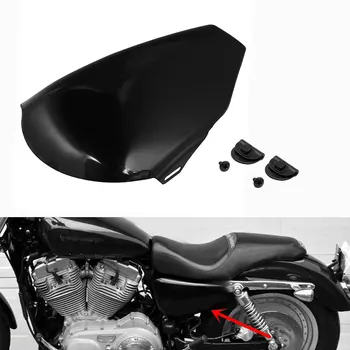 Motociclete Negre Lăsat Capacul Bateriei w/ Clipuri Pentru Harley Sportster XL 1200 Iron 883 Custom Patruzeci și Opt de 2014-2021 2020 2019 2018