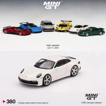 MINI GT 1:64 Model de Masina 911 (992) Carrera S Alb Aliaj Turnat Vehicul - Alb #380
