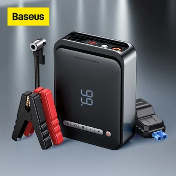 Baseus 2 in 1 Masina Jump Starter Auto Wireless Cauciuc Pneumatic Pompa Compresor de Aer Putere Banca Potabilă Baterii 1000A Încărcare Rapidă