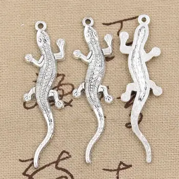 12pcs Farmece Șopârlă Gecko 56x15mm Handmade Pandantiv Făcându-se potrivesc,de Epocă TibetanBronze,DIY Pentru Bratara Colier