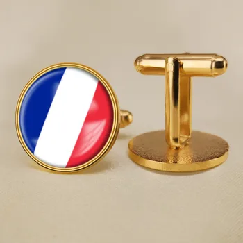 Stema Franței franceză Harta Drapelul Național cu Emblema Butoni