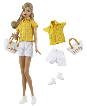 Îmbrăcăminte set / top + scurt + geanta + pantofi / 30cm papusa haine de toamna purta tinuta Pentru 1/6 Xinyi FR ST Papusa Barbie / fete cadou