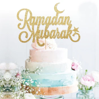 Ramadan Mubarak tort fân fericit eid Decor-5pcs