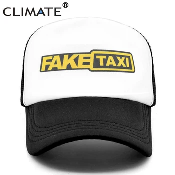 CLIMA TAXI FALS Șapcă de Camionagiu Plasă de Amuzant Driver Capac Bărbați Hip Hop Funny Hat Baseball Cap Rece Vara Plasă Capac pentru Șofer de Taxi