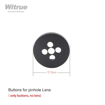 Witrue CCTV Accesorii Butoane Metalice pentru Phinhole Obiectiv cu Șurub de Montare Dimensiuni 6.4 mm * P0.5 Diametru 11.1 mm Transport Gratuit