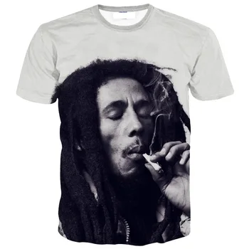 Bob Marley T Camasa Barbati Nou-Moda pentru Nefumători 3D Imprimate Tricou Barbati Casual Tricou Brand Tee