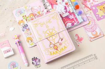 Sakura roz notebook set pentru fete pentru papetărie de Birou notebook DIY decorare jurnal cartea Birou journal note pagini Color