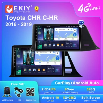 EKIY Q7 Android 10.0 Radio Auto Pentru Toyota CHR C-HR 2016 - 2019 Navi GPS Carplay Player Multimedia Stereo Nu 2din casetofon