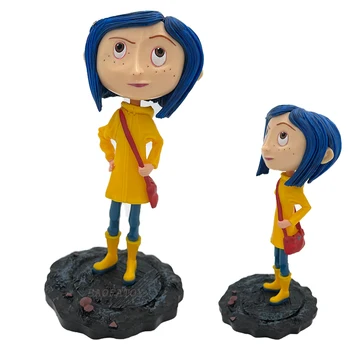18cm Coraline & Ușa Secretă Figura Anime Coraline Acțiune Figura Coraline Pelerina de ploaie Ver Figurina de Colectie Model de Papusa Jucării