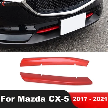 Pentru Mazda CX-5 CX5 2017-2019 2020 2021 Roșu Grila Fata Grile Bara de protecție Trim Introduce Capota ornamentului Ornamente Auto Styling