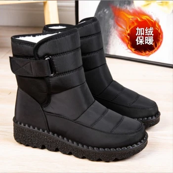 Femei Cizme 2023 Noi Cizme De Iarna Cu Platforma Pantofi De Zăpadă Botas De Mujer Impermeabil Tocuri Joase Glezna Cizme Femei Pantofi