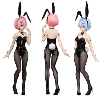 Anime Re: Viața Într-O Lume Diferită De Zero Ram Rem Fata Bunny PVC Acțiune Figura Desktop Ornamente de Colectie Model Jucarii Cadou