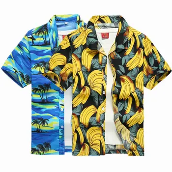 2021 Nou de sex Masculin Cămăși Hawaiiene Moda Barbati Casual Butonul Hawaii Imprimare Plaja Maneci Scurte Quick Dry Top Bluza M-5XL