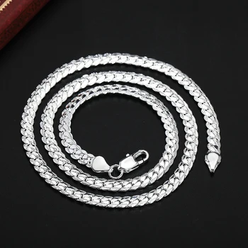 Populare de moda Frumoase farmec Elegant 5MM lanț șarpe destul de minunat fierbinte Colier de culoare argintie bijuterii N130 transport Gratuit