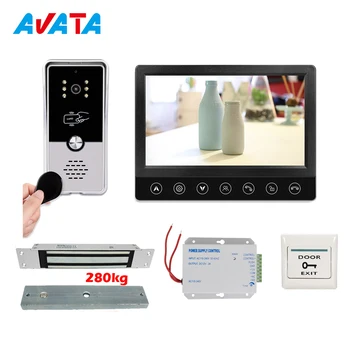 AVATA Video Interfon cu Blocare Electromagnetic și 3A Alimentare pentru Acasă de Securitate cu Soneria RFID Debloca IP65 Impermeabil