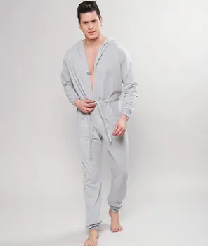 Vara Barbati Sexy body-uri Salopeta Pijama Barbat Maneca Lunga-O bucată de Salopete Adult Lounge Pijamale Pijamale Pijamale Moi M3219