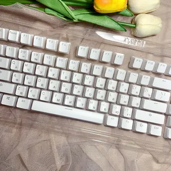 Coreeană/rusă Aspect de Budinca Tastă pentru Tastaturi Mecanice Diy Keycap Roz Dublă PBT Plin 117 Chei Set de Taste ISO Cheie