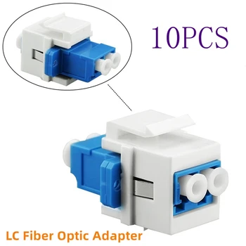 10BUC LC adaptor de fibra optica LC f / F keystone modul de panou de perete bloc terminal montare pe panou caseta adaptor