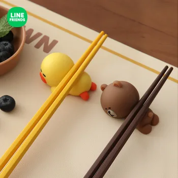 Kawaii LINIE PRIETENI Brown Sally Choco Cony Desene animate Bețigașele Titularul Silicon Betisoarele de Odihnă pentru Masă Consumabile Taie Stick Sta