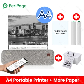 Peripage A4 impressora Termică Mini Bluetooth Portabil Documente Word Mașină de tipar cu A40 Role de Hârtie Etichetă Lucrări de Printer