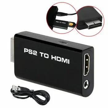 Portabil PS2 la HDMI 480i/480p/576i Audio Video Converter cu Ieșire Audio de 3,5 mm Suporta Toate PS2 Moduri de Afișare PS2 LA HDMI