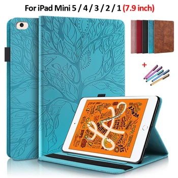 Funda pentru iPad Mini 4 Caz Grava Copac Piele Flip case pentru iPad Mini 5 Portofel Stand Tablet pentru iPad Mini Caz Mini 5 4 3 2 1
