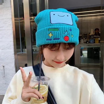 Nouă culoare, pălării de iarnă pentru femei-coreean ediție Kawaii fata zambitoare tricotate pălărie bomboane de culoare moda robot pălărie