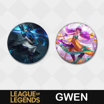 League of Legends Insigna Gwen Spațiu Groove LOL Broșe Jocuri Hot 2021 Noi Campioni Luptător Anime Îmbrăcăminte Rucsac Decor Cadouri