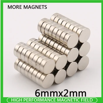 50~1000PCS 6x2mm Mini circulare Mici Magneți 6mm x 2mm Frigider N35 Magnet Neodim Dia Permanent Magneții NdFeB 6*2mm