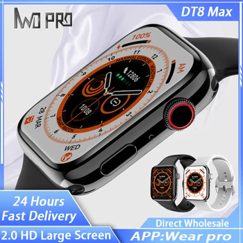 IWO DT8 MAX Bărbați Ceas Inteligent SmartWatch 2.0 Inch Ecran HD de Organism de Monitorizare a Temperaturii NFC GPS de Urmărire PK DT7 MAX W58 W28 PRO