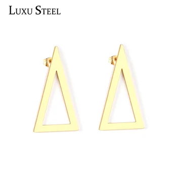 LUXUSTEEL Declarație Cercei de Aur de Culoare Triunghiuri Clasic Picătură Cercei Partid din Oțel Inoxidabil Cercei Lungi Mujer Accesorii