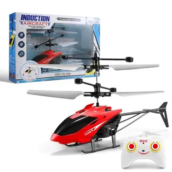 Zbor Mini-Ghid De Avion De Control De La Distanță Avion Elicopter Copii Din Plastic Lumină Intermitentă Roșie Jucărie