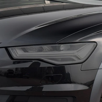 Pentru Audi A6 C7 4G S6 RS6 2012-2018 parte auto Auto faruri folie de protectie Fum negru ton înfășurat vinil transparent TPU autocolant