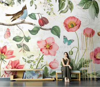 beibehang personalizate pastorală American retro floare tapet pentru pereți de artă camera de zi de decorare fundal pictura murala de perete tapet