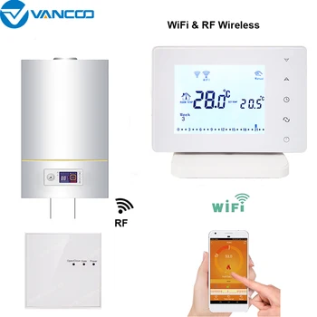 Vancoo Wifi & RF de Gaz Boiler de Încălzire Termostat de 220V 3A Pardoseală Smart Home Wireless Apă Caldă Controler pentru Google Acasa Alexa