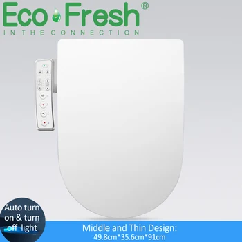EcoFresh D U-forma de toaletă Inteligent scaunul Electric Bideu capacul inteligent lumina de noapte inteligent bideu pulverizator de căldură curat Masaj uscat