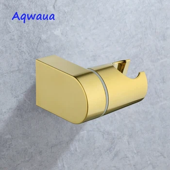 Aqwaua Duș Suportul Capului de Aur Lustruit Paranteză Stand Rotativ Pentru Utilizare în Baie de Dimensiune Standard Accesorii de Baie din Plastic ABS