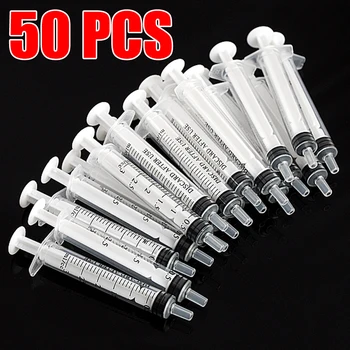 50 BUCATI/ Set 3 ml din plastic de nutrienți seringă hidroponice măsură unică folosință sampler injector Pentru Măsurarea Nutrienți Hidroponice