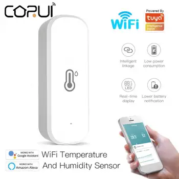 CORUI Tuya Zigbee/Wifi Smart Senzor de Temperatură Senzor de Umiditate Interior Higrometru Lucra Cu Alexa Google Acasa De Viață Inteligentă APP