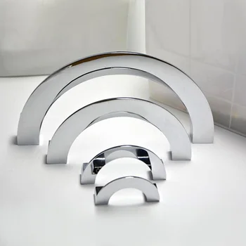 1 Buc Semi-Circular Mânere Rotunde Sertar Trage și Butoane Mobilier de Cabinet Ascunse Încastrat Mâner Culisant Ușă cu Balamale Buton