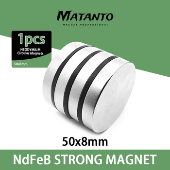 1/2 BUC 50x8mm Neodim Puternic Cilindru de pământuri Rare Magnet 50mmx8mm Rotund Magneți din Neodim 50x8 mm Mare N35 Disc Magnet 50*8 mm